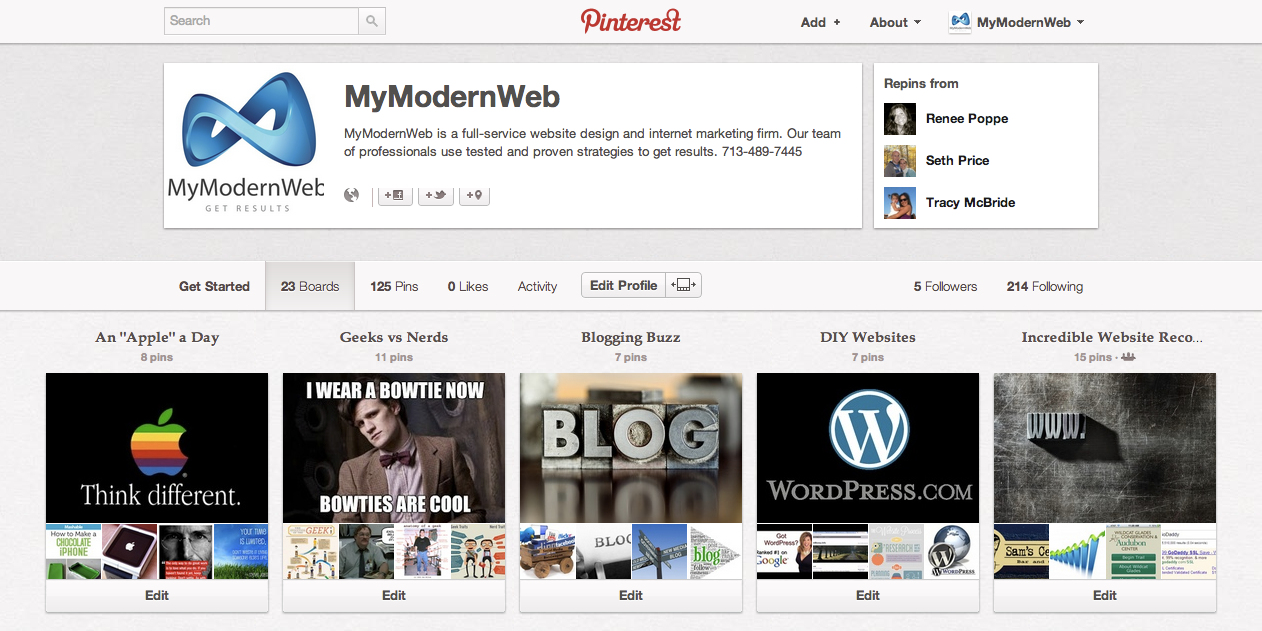 MyModernWeb on Pinterest